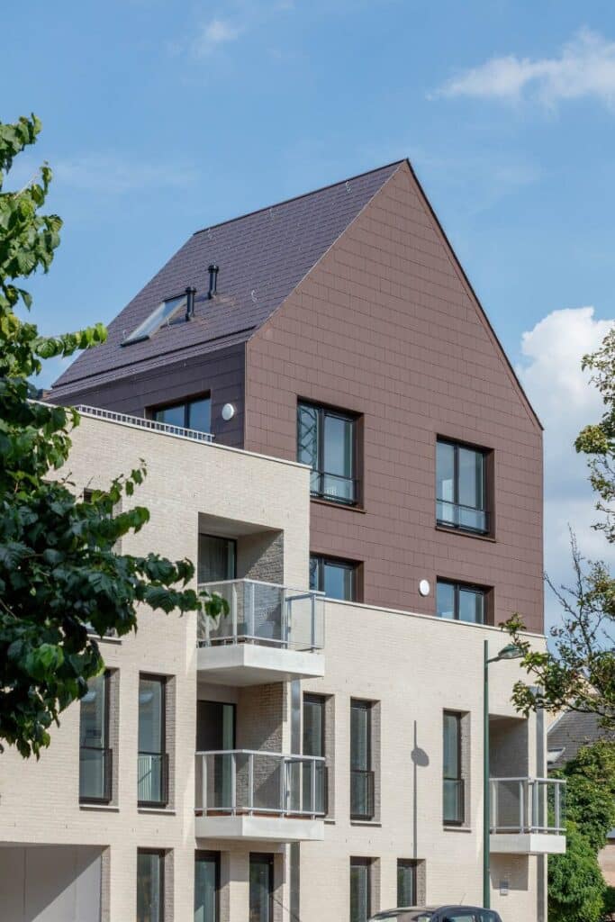 Ontwerp van een nieuwbouw appartementsgebouw in Evere